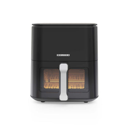 MELISSA 5L Hot Air Fryer Sleek XL for Healthy Low Fat Cooking, with Adjustable Temperature, Digital Display Control, 8 Presets and 60 Minute Timer  - Black