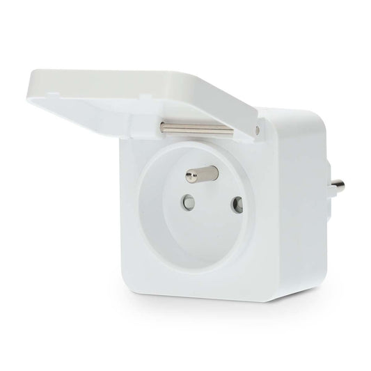 Nedis SmartLife Smart Plug | Wi-Fi | IP44 | Power meter | 3680 W | Schuko Type E (CEE 7/6) | -25 - 55 °C | Android™ / IOS | Grey / White | 1 pcs
