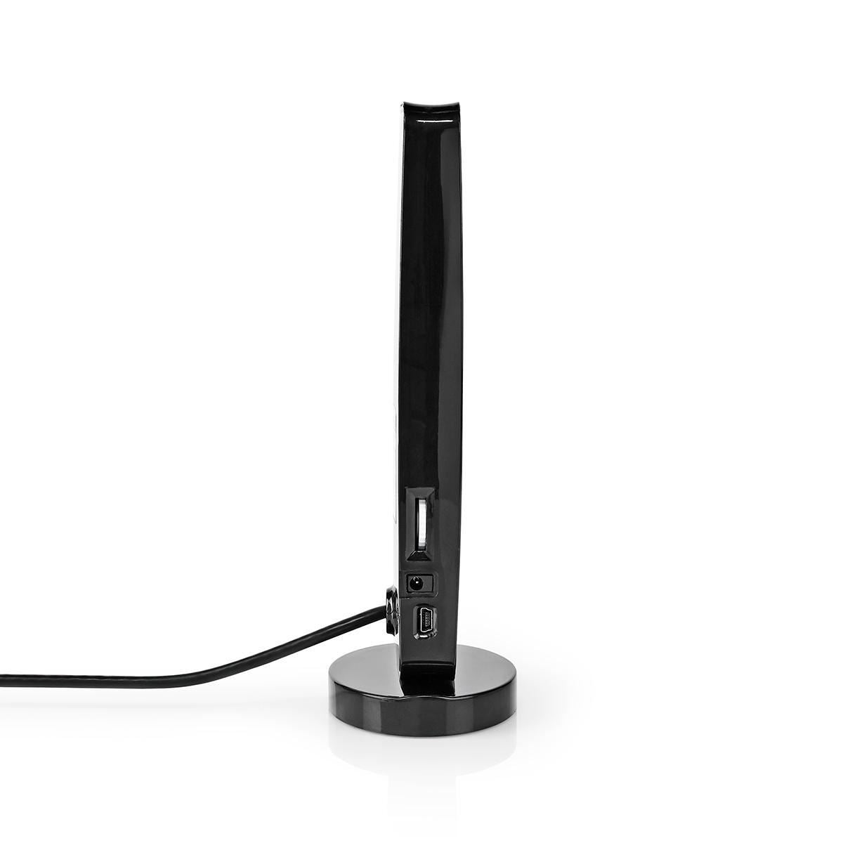 Nedis Indoor HDTV Antenna | Active | FM / UHF / VHF | Reception range: 0-15 km | LTE700 | Gain: 28 dB | ABS | Black