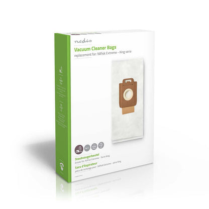 Nedis DUBG221NIL4 | Vacuum Cleaner Bag | 4 pcs | Synthetic | Most sold for: Nilfisk | White