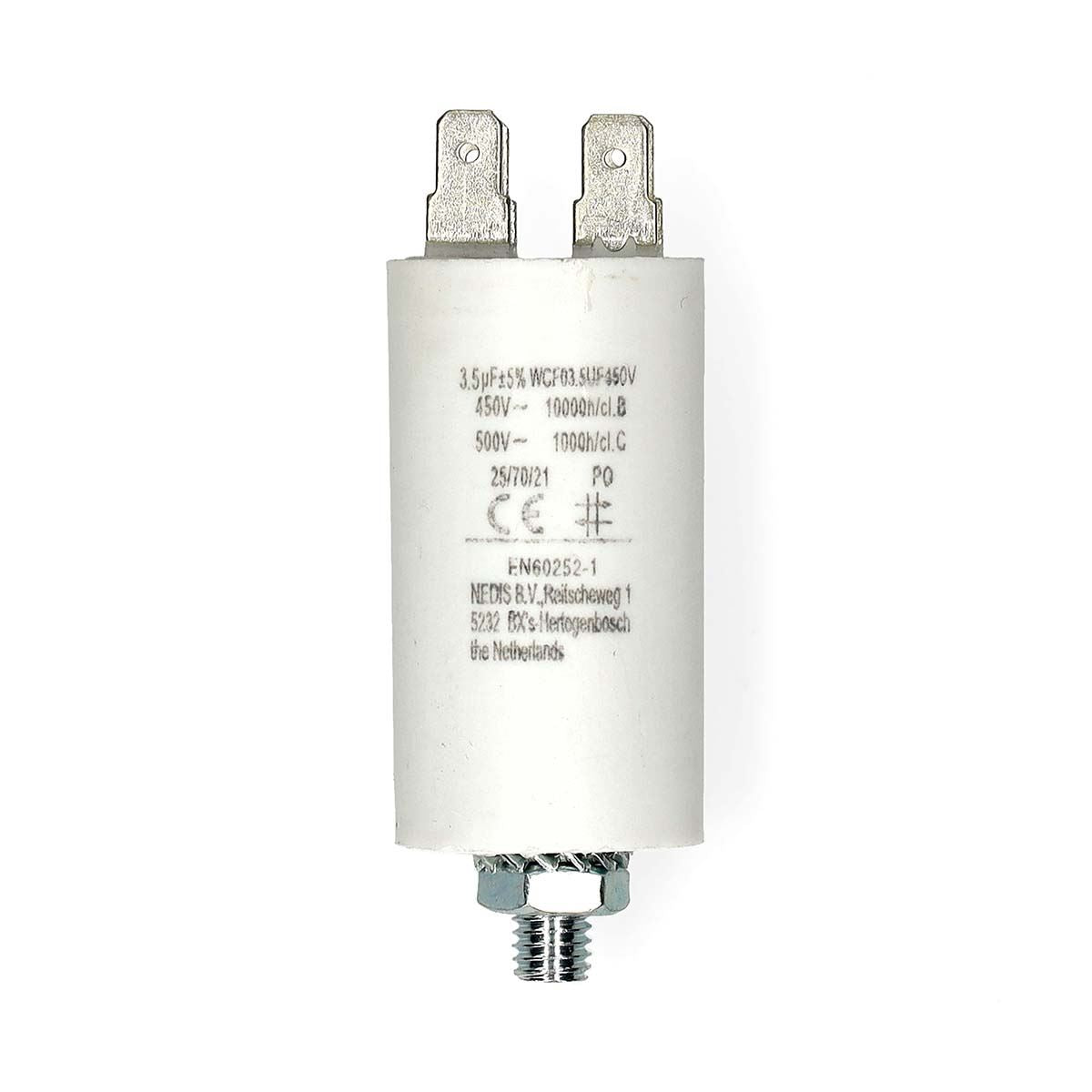Nedis WCF03.5UF450V | Capacitor | 3.5 uF | 450 V | Faston | 10 pcs