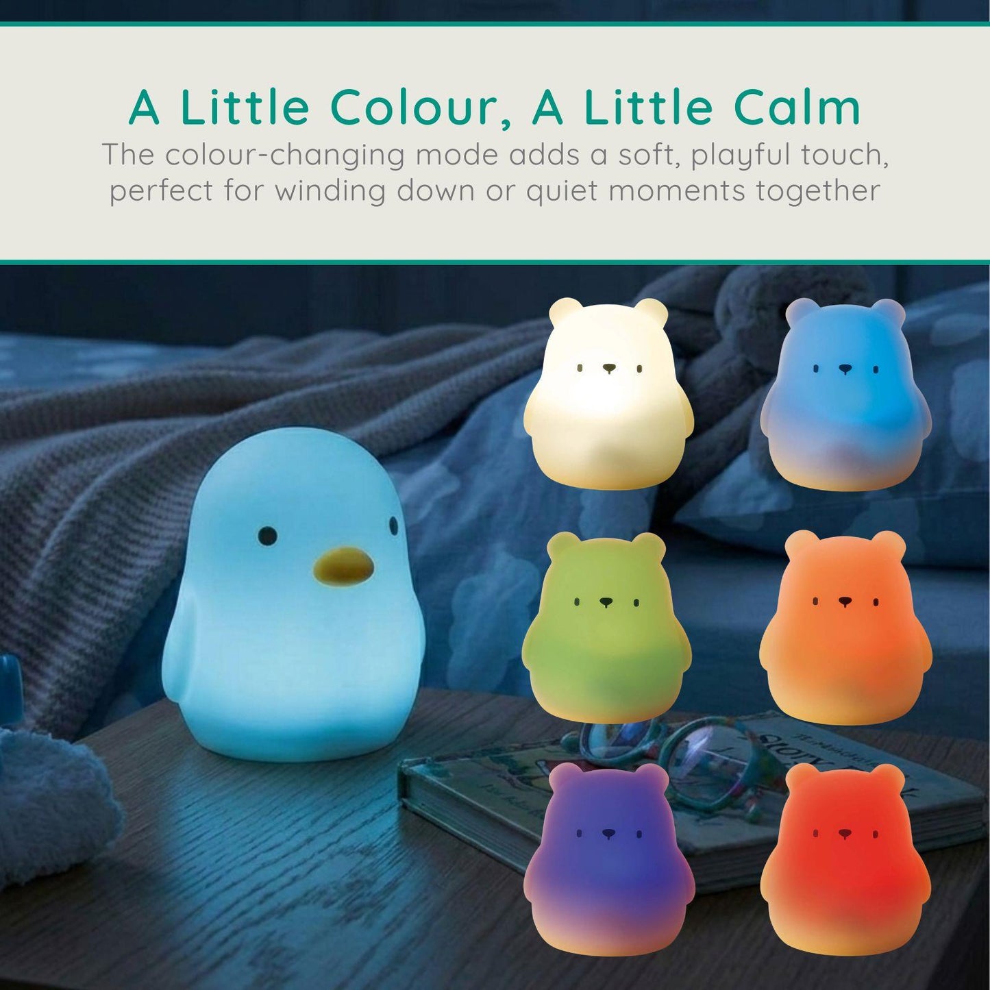 Alecto BC140BIRD | Rechargeable LED Chrildresn Night Light, Nird