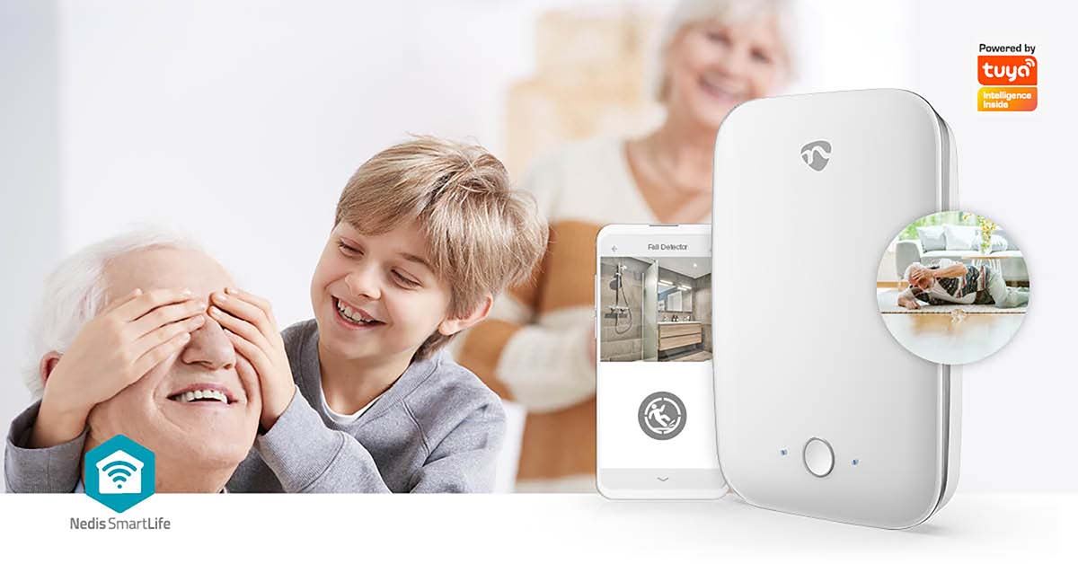 Nedis Fall Detector | Wi-Fi | Detection range: 7 m | Effective field of view (horizontal): ±45° | Effective field of view (vertical): ±45° | IP54 | White