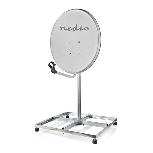 Nedis Satellite Balcony Stand | Mast length: 0.75 m | Maximum dish size: 90.0 cm | Bottom plate size: 4 x 30 x 30 cm | Steel | Silver