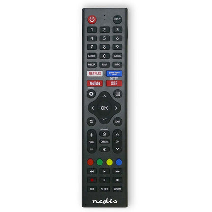 Nedis Replacement Remote Control | Suitable for: Hi-Sense | Preprogrammed | 1 Device | Amazon Prime / Disney + Button / Netflix Button / Rakuten TV Button | Infrared | Black | HS01994
