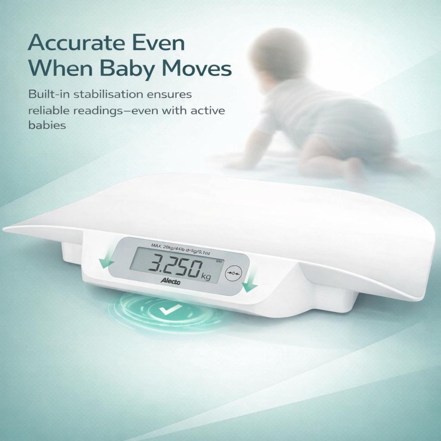 Alecto BC-30 | Digital Baby Weighing Scales, Personal Scale - Up to 20 kg with Carry Case