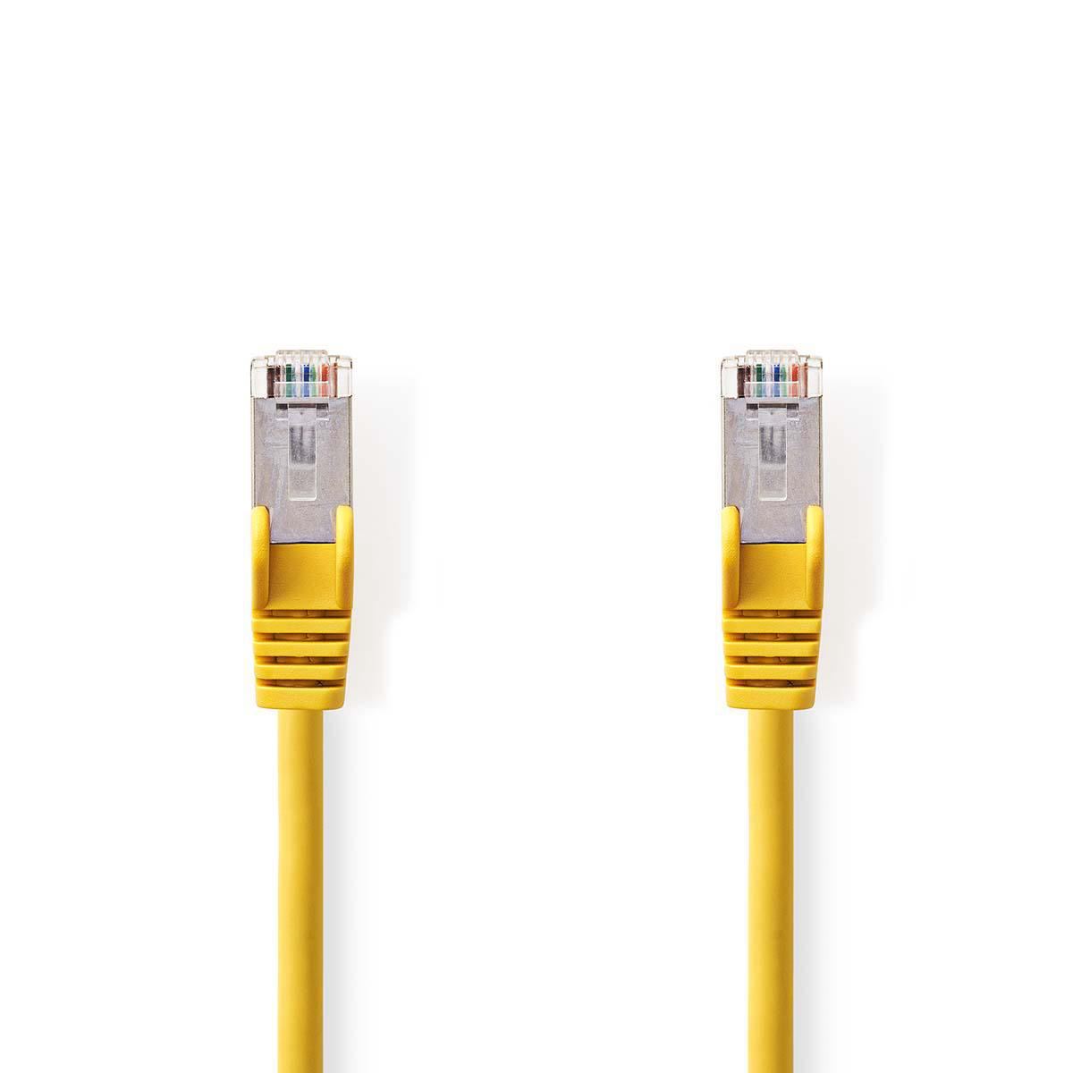 Nedis CAT5e Network Cable | SF/UTP | RJ45 Male | RJ45 Male | 20.0 m | Round | PVC | Yellow | Polybag