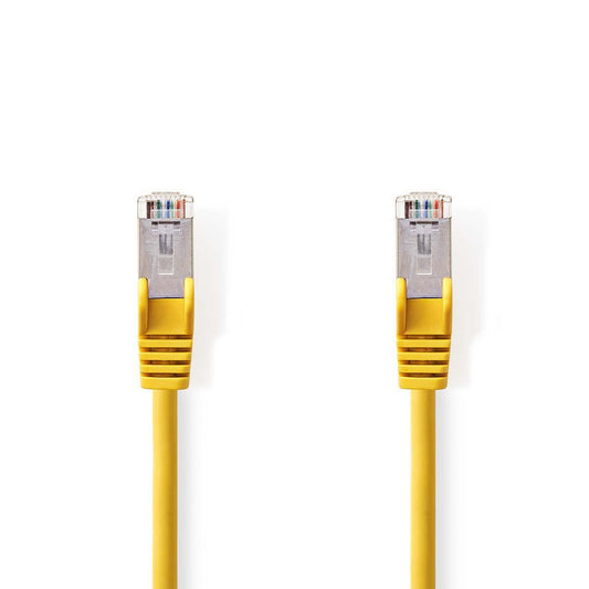 Nedis CAT5e Network Cable | SF/UTP | RJ45 Male | RJ45 Male | 20.0 m | Round | PVC | Yellow | Polybag
