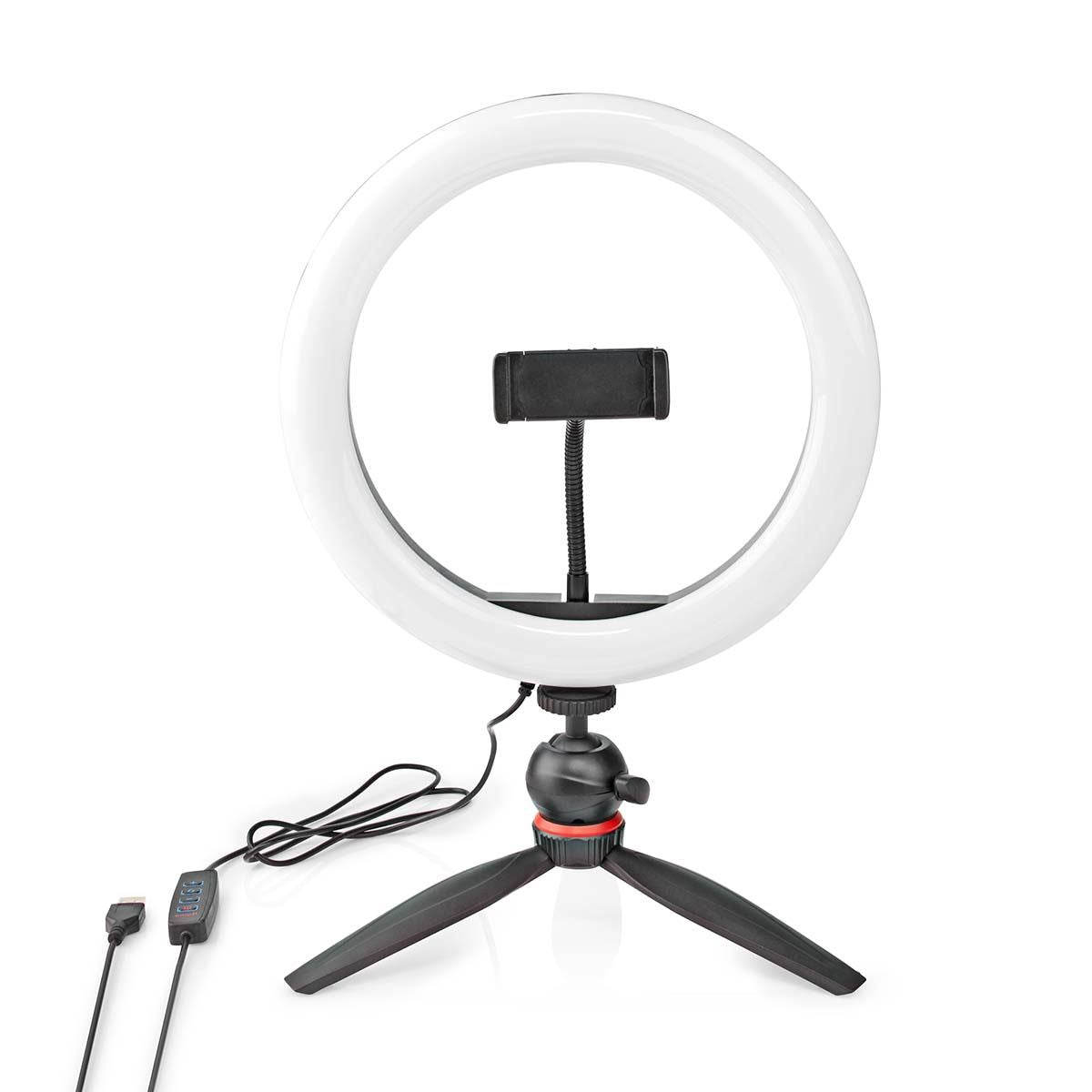 Nedis Ring Light | 10 inch | 120 LED's | 2700 - 6700 K | Tripod | Black