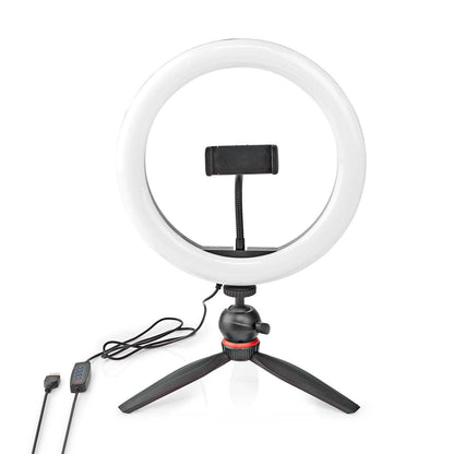 Nedis Ring Light | 10 inch | 120 LED's | 2700 - 6700 K | Tripod | Black