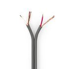 Nedis Audio Cable | 2 x 0.16 mm² | Copper | 100.0 m | Round | PVC | Dark Grey | Reel