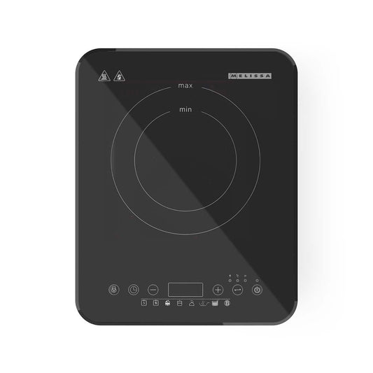 MELISSA Induction Cooktop | 2000 W | 10 Power levels | 8 Presets | Timer function | Boost function | LCD Display | Overheat protection | Child lock | Black