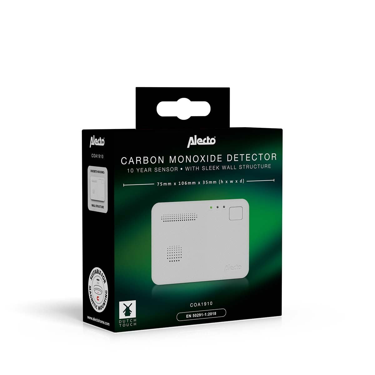 Alecto COA1910 Carbon monoxide Alarm with 10 year Sensor Runtime