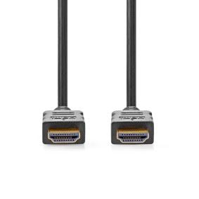 Nedis High Speed HDMI™ Cable with Ethernet | HDMI™ Connector | HDMI™ Connector | 4K@60Hz | ARC | 18 Gbps | 5.00 m | Round | PVC | Black | Label | 5.939.291
