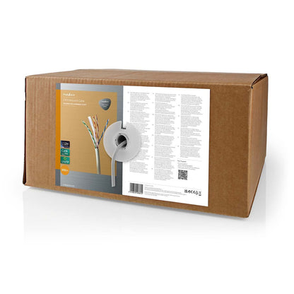 Nedis CCBG8525GY305 | Network Cable Roll | CAT6 | Stranded | U/UTP | Bare Copper | 305.0 m | Indoor | Round | LSZH | Grey | Pull Box
