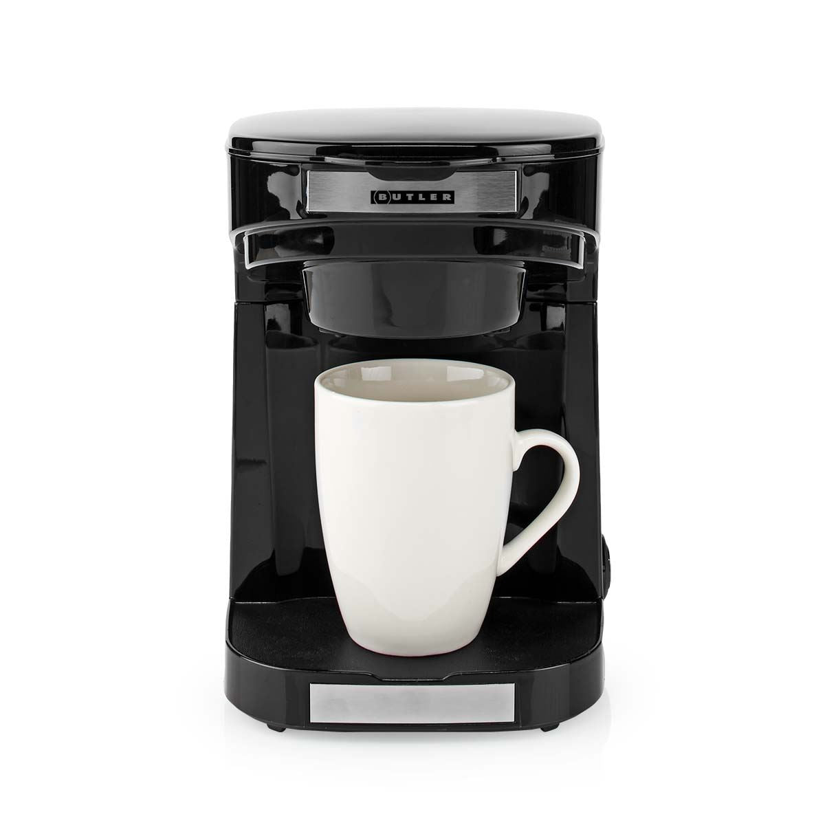 Butler Compact Coffee Maker | Filter Coffee | 2 Porcelain Cups | 0.25 l | 450 W | Auto Shut-off | Black