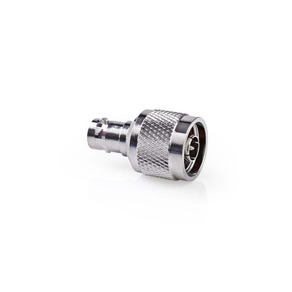 Nedis Satellite & Antenna Adapter | N Male | BNC Female | Nickel Plated | 50 Ohm | Straight | Metal | Silver | 10 pcs | Envelope