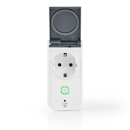 Nedis SmartLife Smart Plug | Wi-Fi | IP44 | Power meter | 3680 W | Plug with earth contact / Type F (CEE 7/7) | -30 - 40 °C | Android™ / IOS | Grey / White | 1 pcs