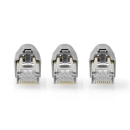 Nedis RJ45 Connector | RJ45 Pass Through | Solid/Stranded FTP CAT7 | Straight | Gold Plated | 10 pcs | PVC | Black / Grey / White | Box