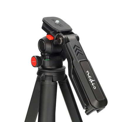 Nedis Tripod | Maximum load capacity: 3 kg | Minimum working height: 41.5 cm | Maximum working height: 160 cm | 5 Segments | Pan & Tilt | Travel bag included | ABS / Aluminium | Black