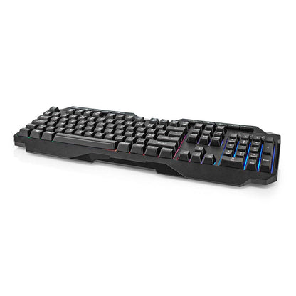 Nedis Wired Gaming Keyboard | USB Type-A | Membrane Keys | LED | QWERTY | ND Layout | USB Powered | Power cable length: 1.30 m | Multimedia