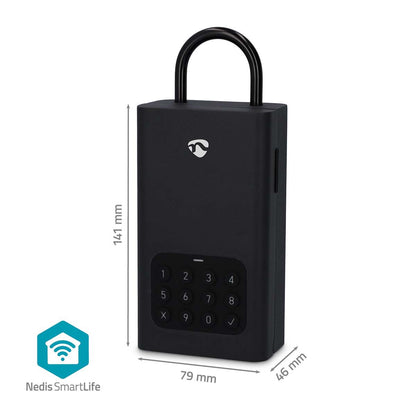 Nedis SmartLife Key Box | Key Safe | Bluetooth® | Outdoor | Key Lock | IPX5 | Black