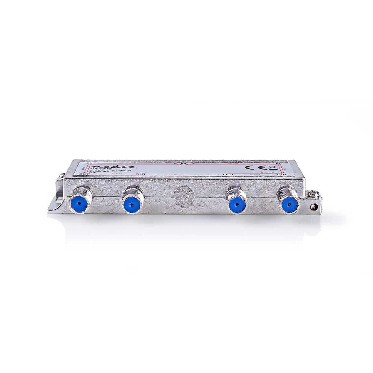 Nedis Satellite Splitter | 5 - 2400 MHz | 17.0 dB | Number of inputs: 1 | Number of outputs: 6 | Impedance: 75 Ohm | Zinc | Silver