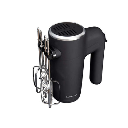 Gastronoma 18200002 | Hand Mixer | 500 W | 6 Speeds | Turbo | 2 Beaters / 2 Dough Hooks | Rubberized | Black