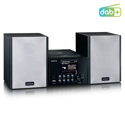 Lenco MC-250BK | Micro Music System | Internet | DAB+ Radio | Bluetooth® Speakers | CD / MP3 | Black