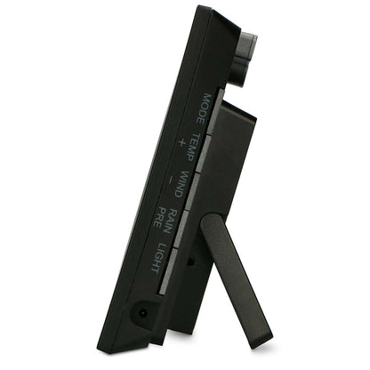 Alecto WS5200 | 6-in-1 Wi-Fi Weather Station | Indoor and Outdoor Temperature, Forecast, Wind, Pressure, Humidity, Rain & More | Outside Wireless sensor | Application | Black