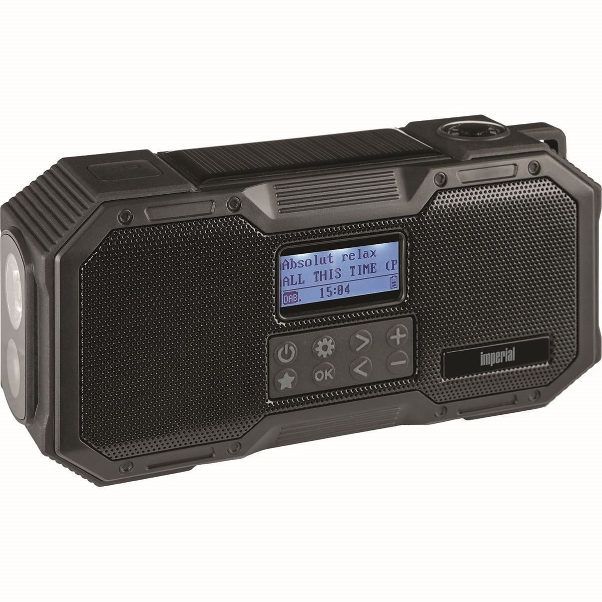 Imperial DABMAN OR 1 Robust DAB+ / FM / Bluetooth Outdoor Radio / Crank Radio Black
