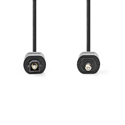 Nedis Optical Audio Cable | TosLink Male | Mini-Toslink | 1.00 m | Round | PVC | Black | Envelope