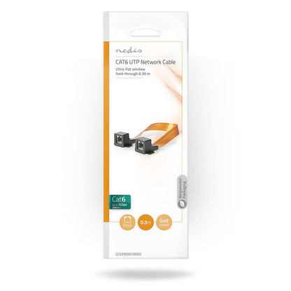 Nedis Nedis CAT5e Cable | UTP | RJ45 (8P8C) Female | RJ45 (8P8C) Female | 0.30 m | Flat | PVC | Orange | Box