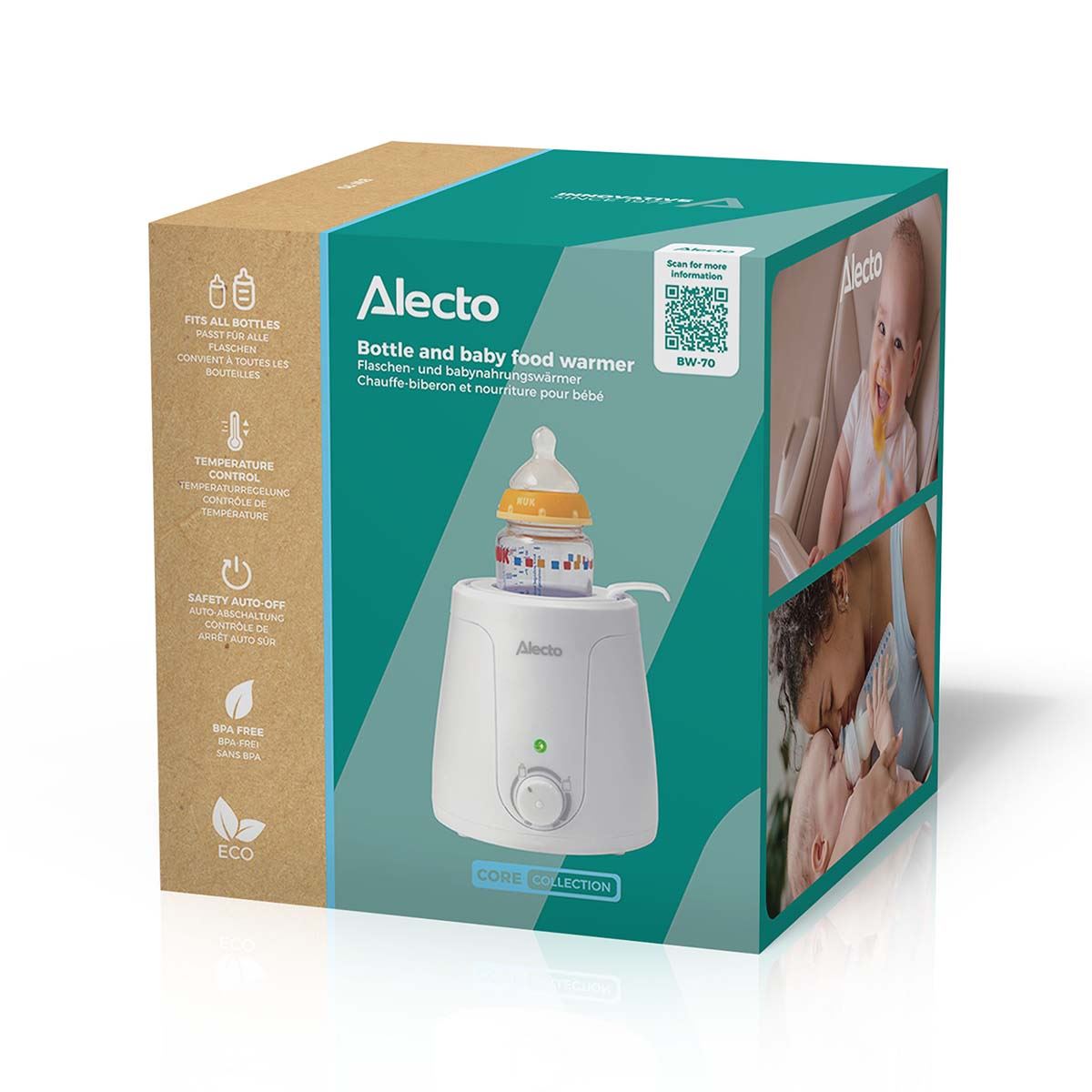 Alecto Baby Bottle Warmer | White