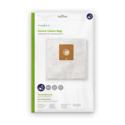 Nedis DUBG120SAM10 | Vacuum Cleaner Bag | 10 pcs | Synthetic | Most sold for: Samsung VP77 | White