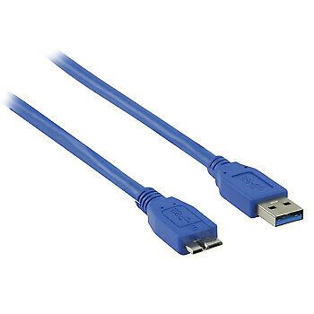 Nedis USB Cable | USB 3.2 Gen 1 | USB-A Male | USB Micro-B Male | 5 Gbps | Nickel Plated | 5.00 m | Round | PVC | Blue | Envelope