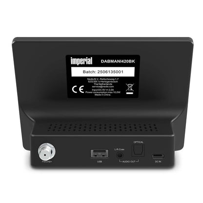 Imperial DABMANI420BK | Compact Hybrid Radio (Internet, DAB+, FM Hi-Fi tuner) with Bluetooth®