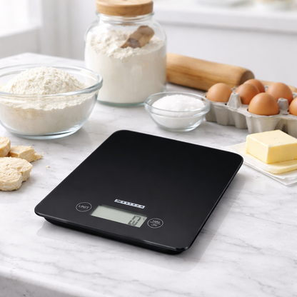 MELISSA Electronic Digital Kitchen Weighing Scales | 5kgs | Black