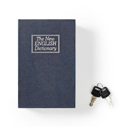 Nedis Vault | Book Safe | Key Lock | Indoor | Small | Inner volume: 0.86 l | 2 Keys Included | Blue / Silver