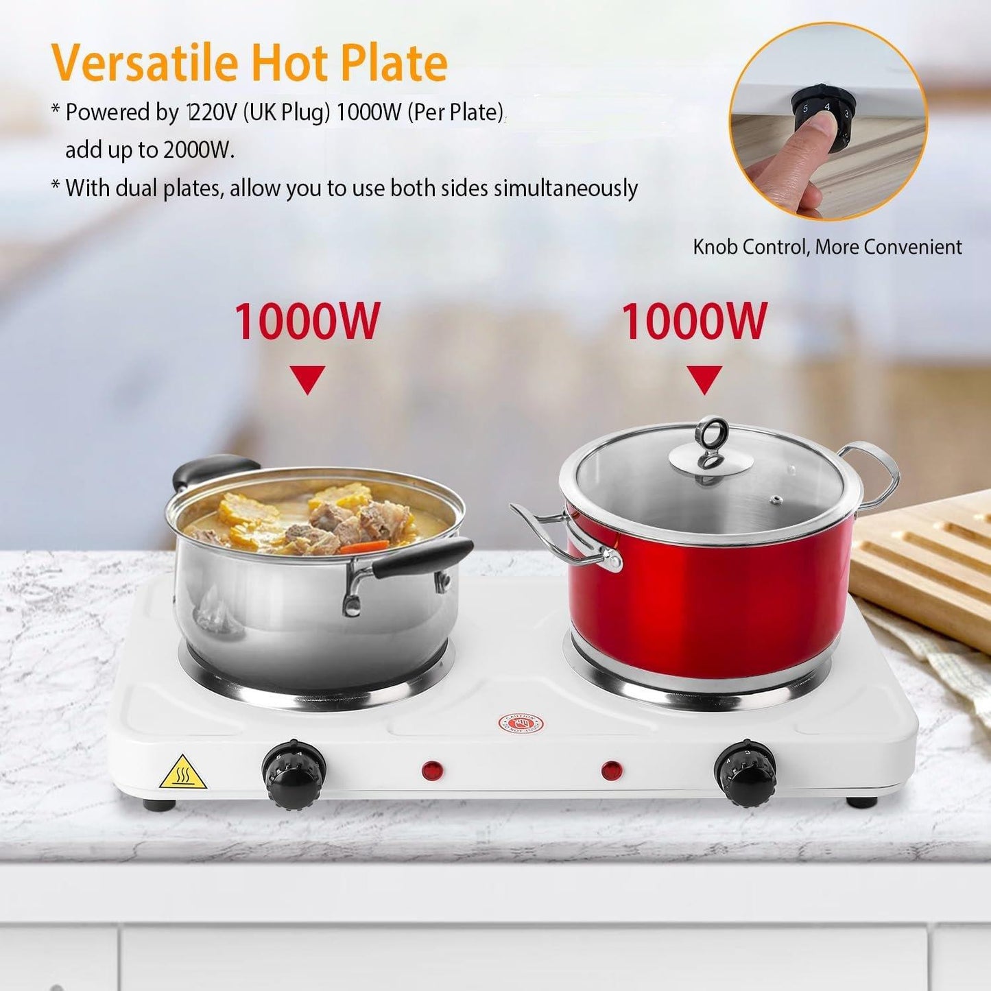 Nedis Electric Cooking Plates | Cooking zones: 2 | 2000 W | Overheating protection | White