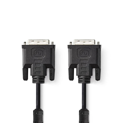Nedis DVI Cable | DVI-I 24+5-Pin Male | DVI-I 24+5-Pin Male | 2560x1600 | Nickel Plated | 2.00 m | Straight | PVC | Black | Envelope