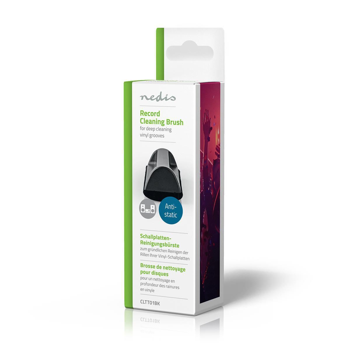 Nedis Vinyl Record Cleaner | Brush | ABS / Microfiber | Black