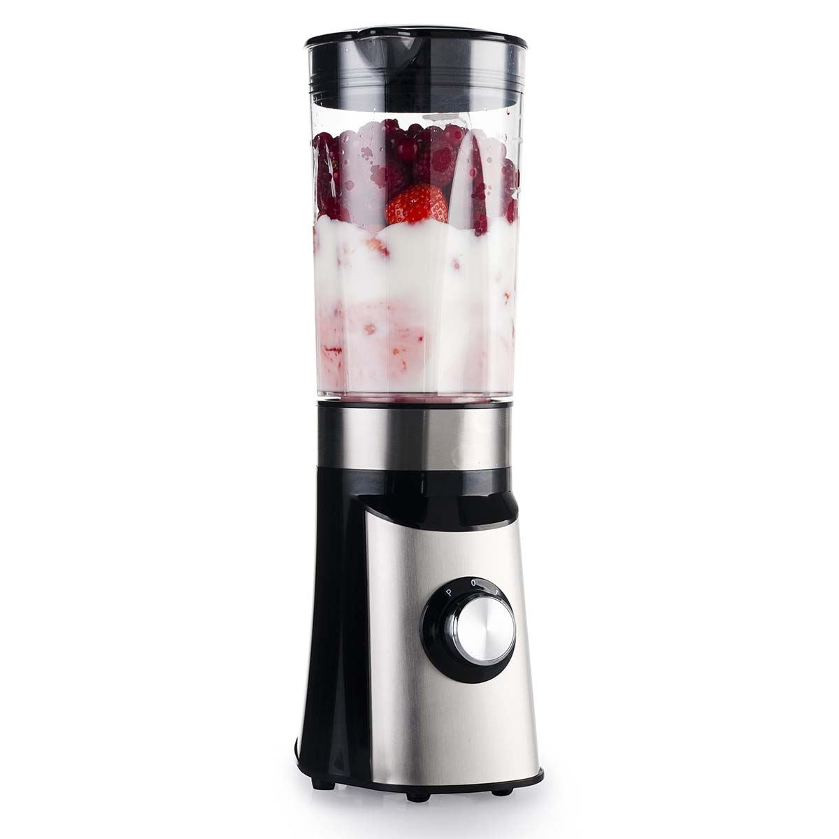 Trebs 99242 | Smoothie-to-go | Pro drinking cup Comfortjuicer | 450 ml | School, Work or Gym | Black