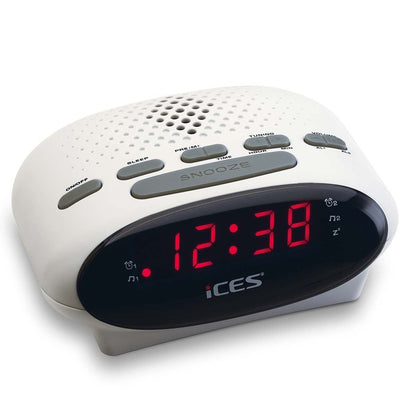 ICES Digital Desk Alarm Clock Radio LED | FM | Snooze function | White