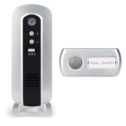 Alecto Wireless Battery Powered Doorbell | 36 Tones | Black / Silver