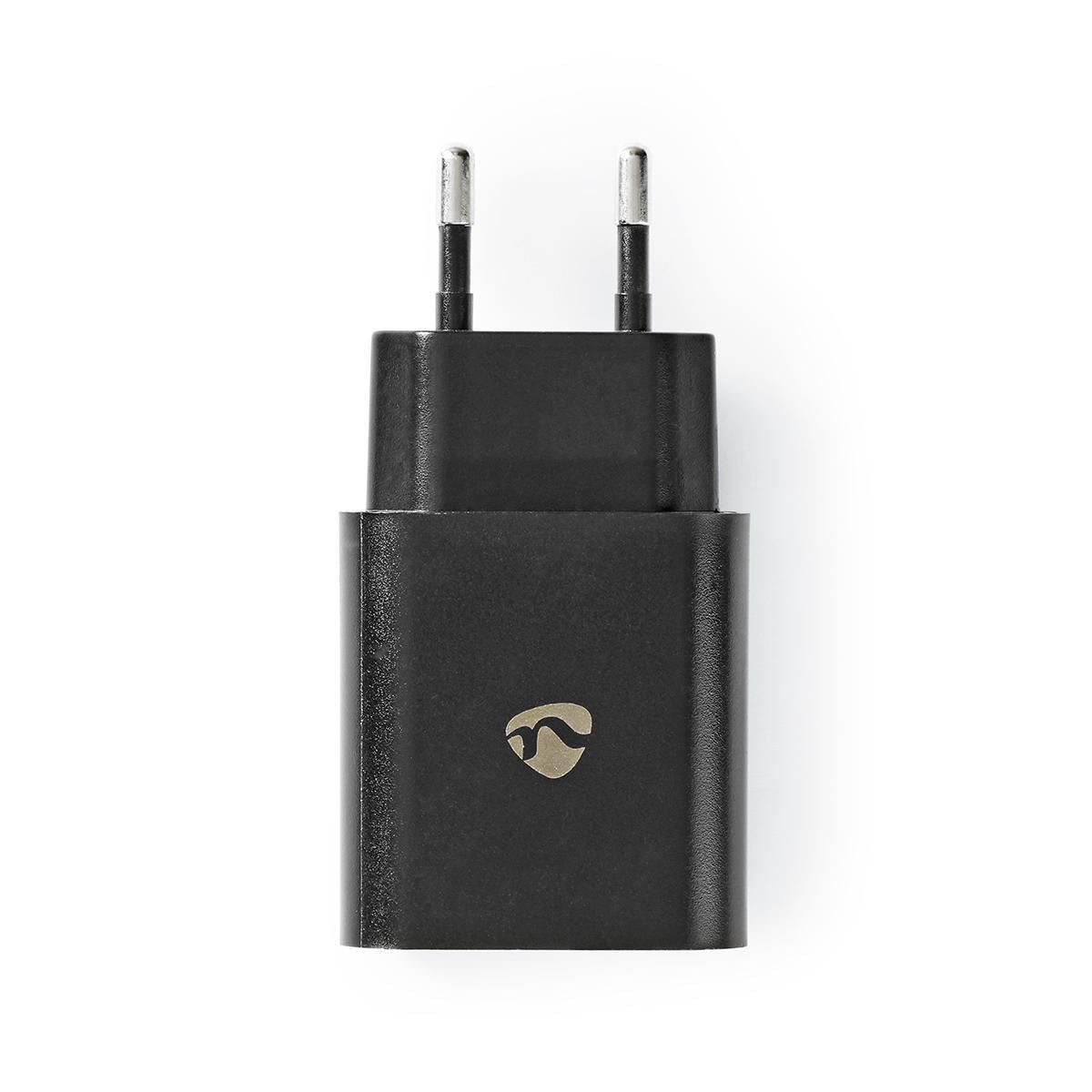 Nedis Wall Charger | 18 W | Quick charge feature | 1.5 / 2.0 / 3.0 A | Number of outputs: 1 | USB-A | No Cable Included | Automatic Voltage Selection | Black