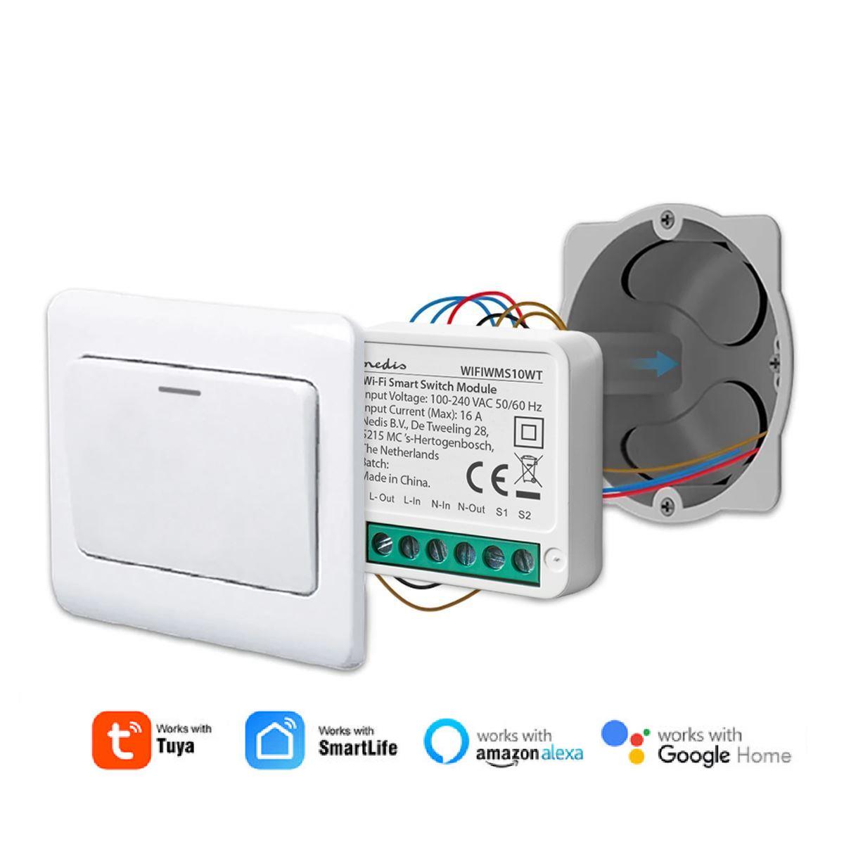 Nedis SmartLife Power Switch | Wi-Fi | 3680 W | Terminal Connection | App available for: Android™ / IOS