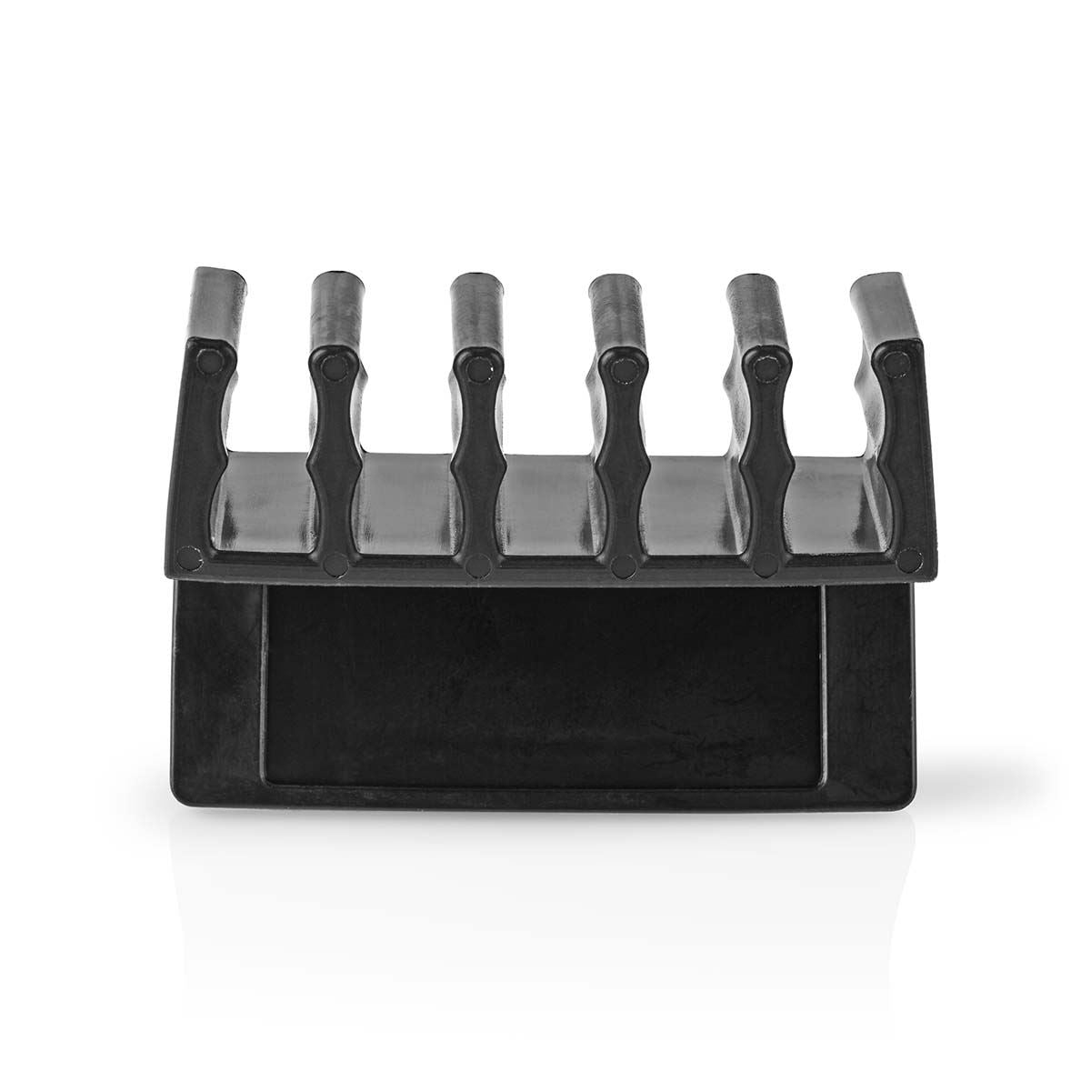 Nedis CMGC21052BK | Cable Management | Cable Clip | Click and Go | 2 pcs | Number of slots: 5 Slots | Maximum cable thickness: 7.1 mm | Polypropylene | Black