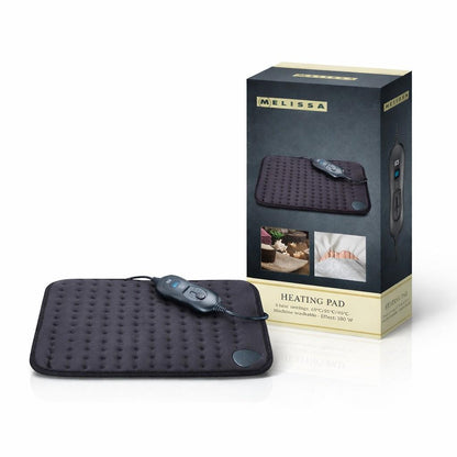 MELISSA Heating Pad 3 Heat Settings | 40 x 30 cm | Overheating protection | Washable | Black