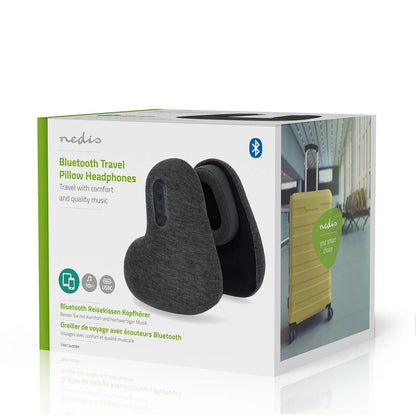 Nedis Wireless Over-Ear Headphones | Travel pillow | Maximum battery play time: 11 hrs | Built-in microphone | Press Control | Voice control support | Volume control | Anthracite